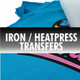 iron on or  heat press logos